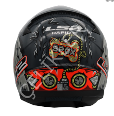 LS2 RAPID 2 SPOX GRİ- KIRMIZI KAPALI KASK