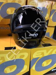 EVO KAPALI PARLAK SİYAH KASK