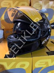 EVO KAPALI PARLAK SİYAH KASK
