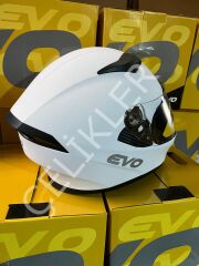 EVO KAPALI KASK MAT BEYAZ